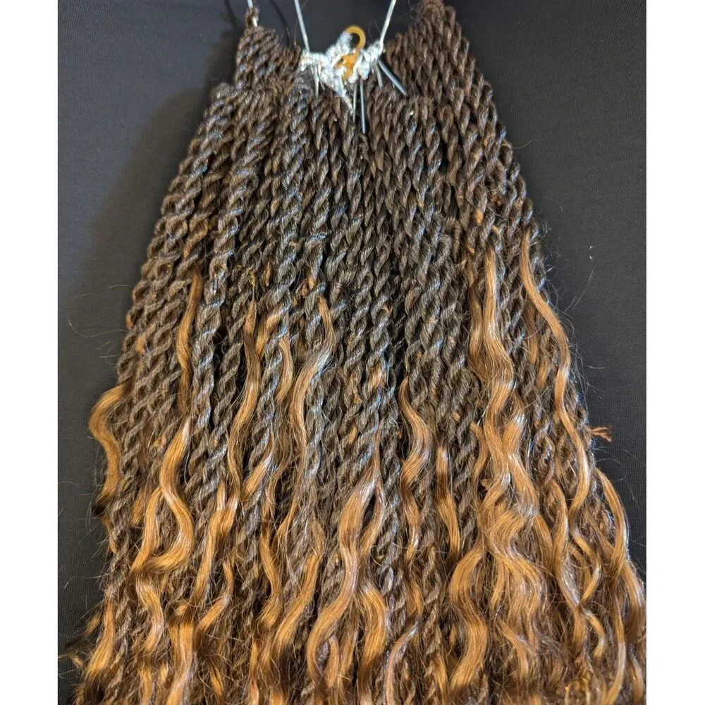 Boho Island Twist Human Hair Curls - 14 Inch 8 Packs Miracle Knots Crochet Hair